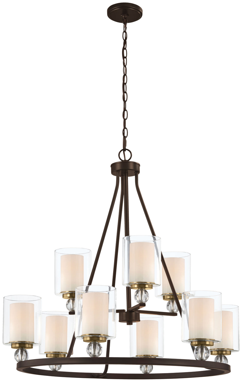 Minka-Lavery - 3079-416 - Nine Light Chandelier - Studio 5 - Painted Bronze W/Natural Brush