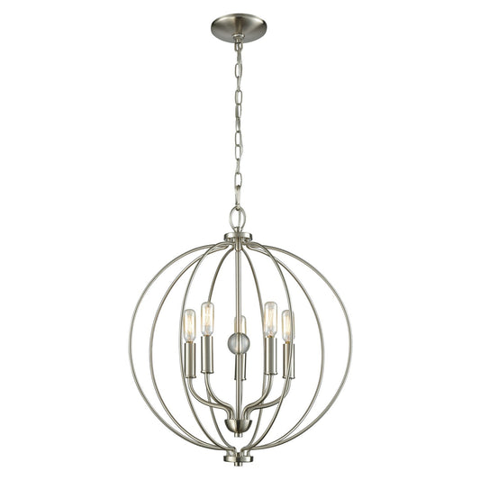 ELK Home - CN15752 - Five Light Chandelier - Williamsport - Brushed Nickel