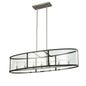 DVI Lighting - DVP25402BN/GR-CL - Seven Light Linear Pendant - Downtown - Buffed Nickel And Graphite With Clear Glass