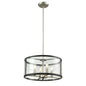 DVI Lighting - DVP25406BN/GR-CL - Four Light Pendant - Downtown - Buffed Nickel And Graphite With Clear Glass