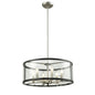DVI Lighting - DVP25408BN/GR-CL - Six Light Pendant - Downtown - Buffed Nickel And Graphite With Clear Glass