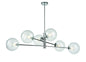 DVI Lighting - DVP27002CH-CL - Six Light Linear Pendant - Courcelette - Chrome With Clear Glass