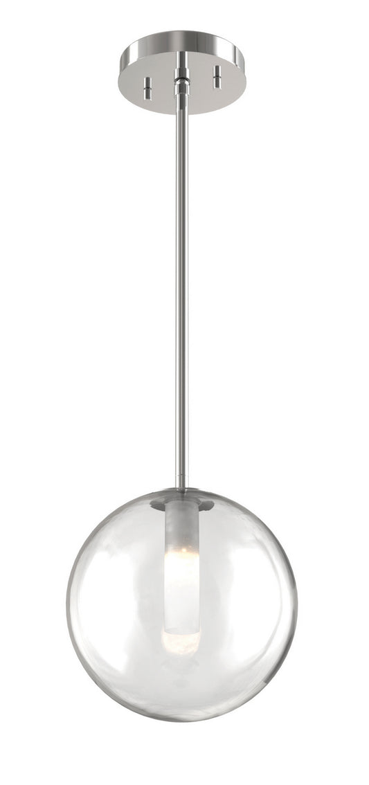 DVI Lighting - DVP27010CH-CL - One Light Pendant - Courcelette - Chrome With Clear Glass