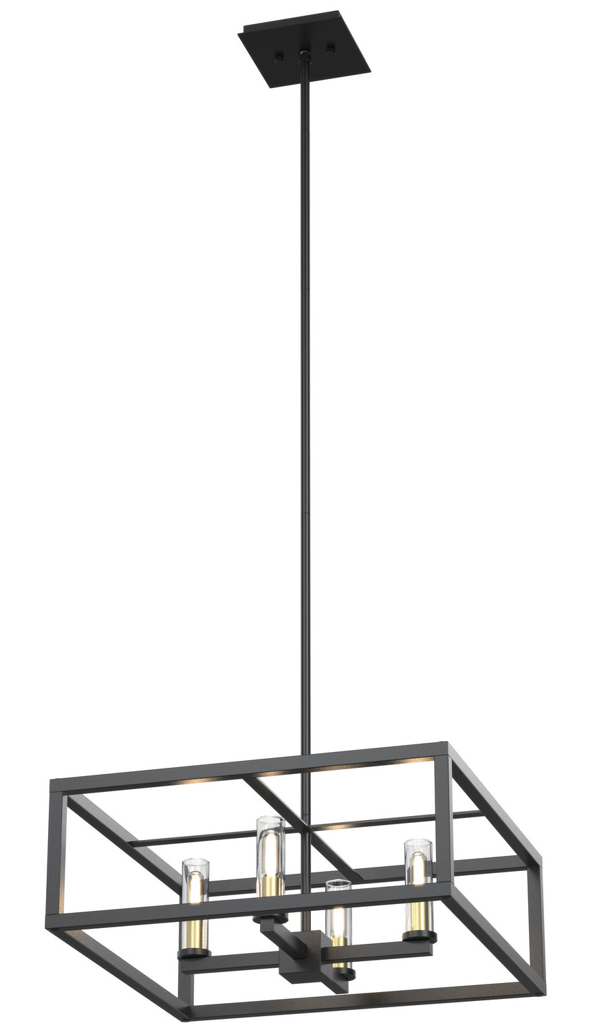 DVI Lighting - DVP28120MF/GR-CL - Four Light Pendant - Sambre - Multiple Finishes And Graphite With Clear Glass