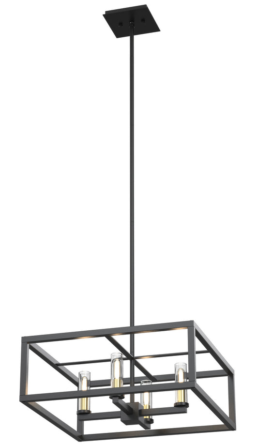 DVI Lighting - DVP28120MF/GR-CL - Four Light Pendant - Sambre - Multiple Finishes And Graphite With Clear Glass
