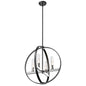 DVI Lighting - DVP28849CH/GR-CL - Four Light Pendant - Mont Royal - Chrome And Graphite With Clear Glass