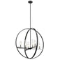 DVI Lighting - DVP28850CH/GR-CL - Eight Light Pendant - Mont Royal - Chrome And Graphite With Clear Glass