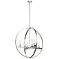 DVI Lighting - DVP28850CH/SN-CL - Eight Light Pendant - Mont Royal - Chrome And Satin Nickel With Clear Glass