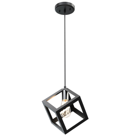 DVI Lighting - DVP29519CH/GR - One Light Pendant - Polygon - Chrome And Graphite