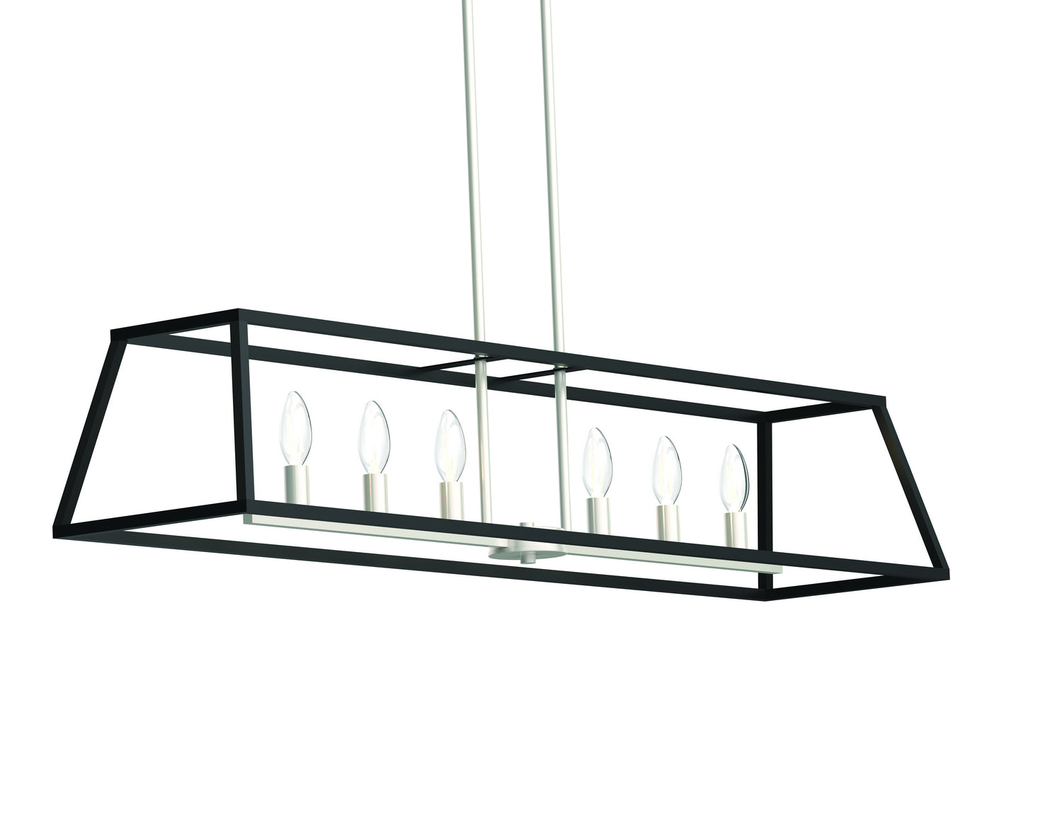 DVI Lighting - DVP30002SN/GR - Six Light Linear Pendant - Laurentian - Satin Nickel And Graphite