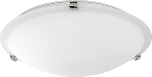 Quorum - 3000-16162 - Three Light Ceiling Mount - 3000 Ceiling Mounts - Polished Nickel w/ Satin Opal