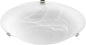 Quorum - 3000-16-62 - Three Light Ceiling Mount - 3000 Ceiling Mounts - Polished Nickel w/ Faux Alabaster