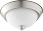 Quorum - 3063-13-65 - Two Light Ceiling Mount - 3063 Ceiling Mounts - Satin Nickel w/ Satin Opal