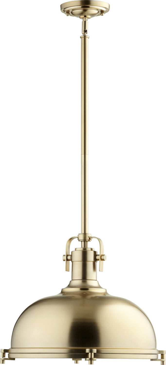 Quorum - 804-17-80 - One Light Pendant - Hinge Pendants - Aged Brass