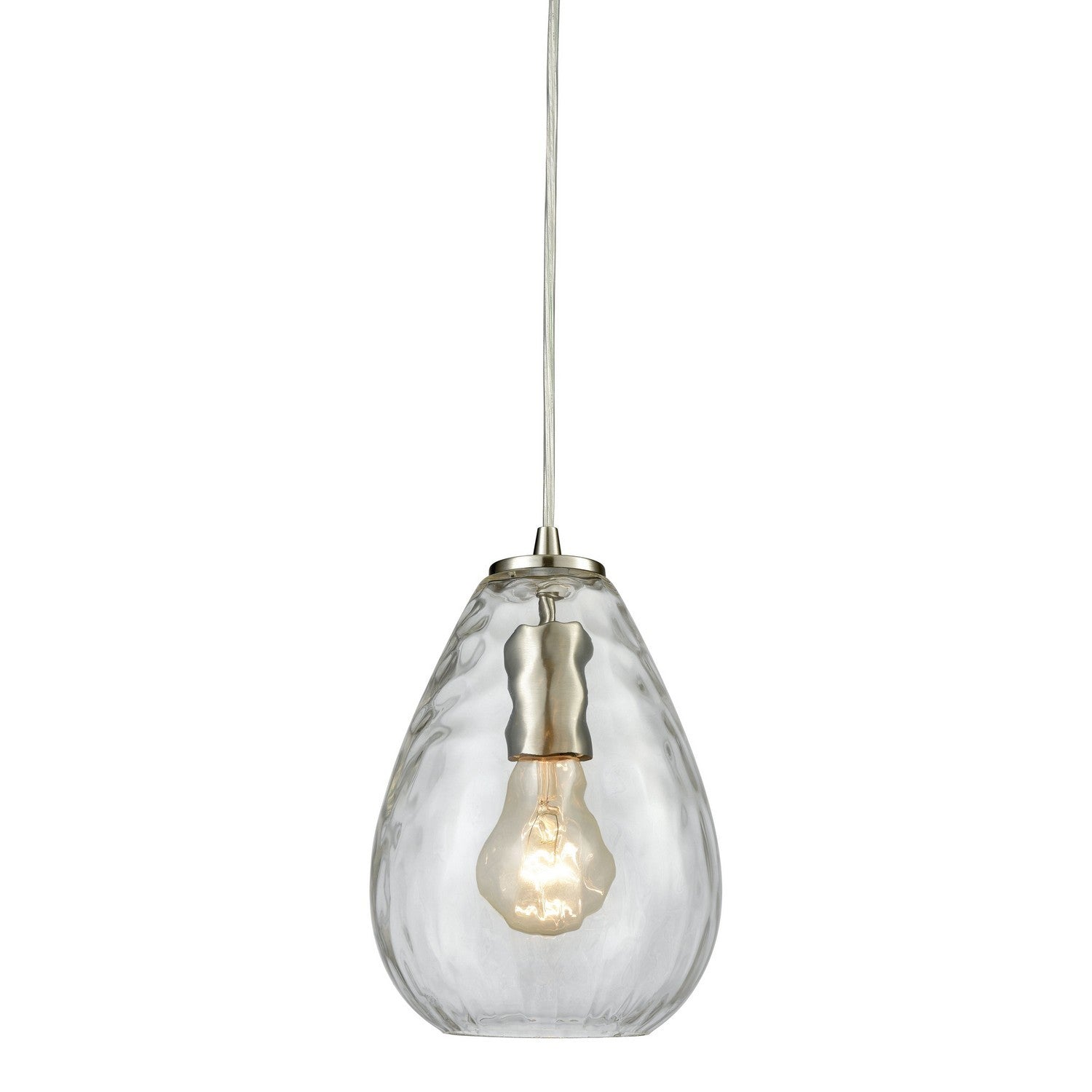 ELK Home - 10760/1 - One Light Mini Pendant - Lagoon - Satin Nickel