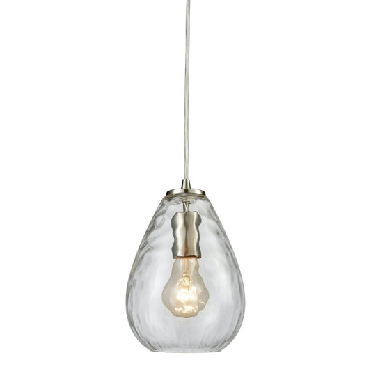 ELK Home - 10760/1 - One Light Mini Pendant - Lagoon - Satin Nickel