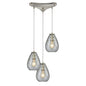 ELK Home - 10760/3 - Three Light Pendant - Lagoon - Satin Nickel