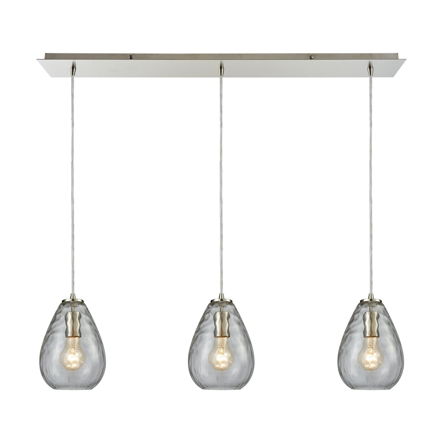 ELK Home - 10760/3LP - Three Light Pendant - Lagoon - Satin Nickel