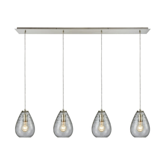 ELK Home - 10760/4LP - Four Light Pendant - Lagoon - Satin Nickel