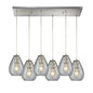 ELK Home - 10760/6RC - Six Light Pendant - Lagoon - Satin Nickel