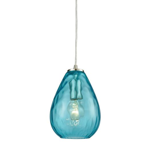ELK Home - 10770/1 - One Light Mini Pendant - Lagoon - Satin Nickel