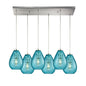 ELK Home - 10770/6RC - Six Light Pendant - Lagoon - Satin Nickel