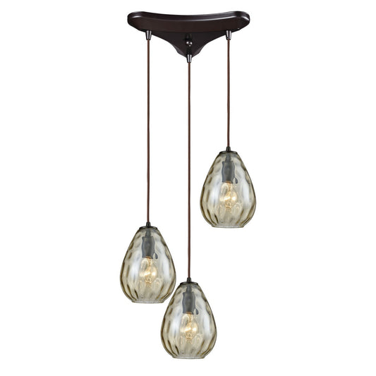 ELK Home - 10780/3 - Three Light Pendant - Lagoon - Oil Rubbed Bronze