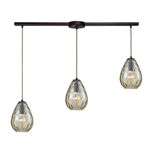 ELK Home - 10780/3L - Three Light Pendant - Lagoon - Oil Rubbed Bronze