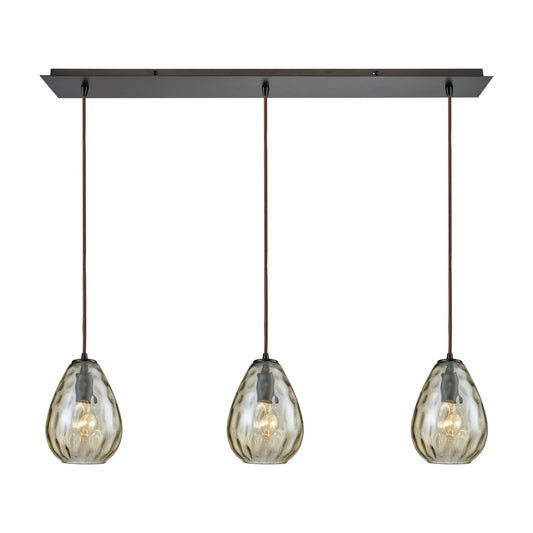 ELK Home - 10780/3LP - Three Light Pendant - Lagoon - Oil Rubbed Bronze