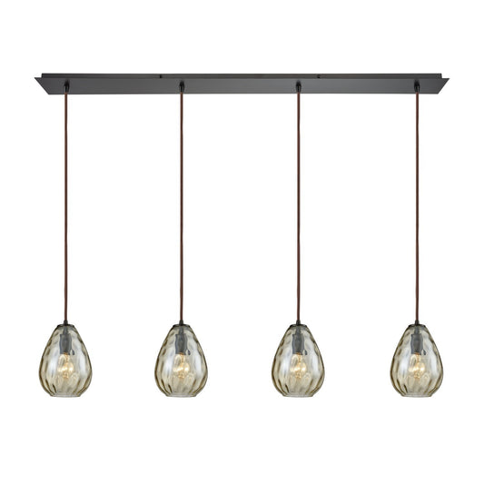 ELK Home - 10780/4LP - Four Light Pendant - Lagoon - Oil Rubbed Bronze