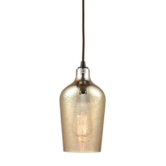 ELK Home - 10840/1 - One Light Mini Pendant - Hammered Glass - Oil Rubbed Bronze
