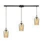 ELK Home - 10840/3L - Three Light Pendant - Hammered Glass - Oil Rubbed Bronze