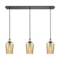 ELK Home - 10840/3LP - Three Light Pendant - Hammered Glass - Oil Rubbed Bronze