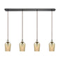 ELK Home - 10840/4LP - Four Light Pendant - Hammered Glass - Oil Rubbed Bronze