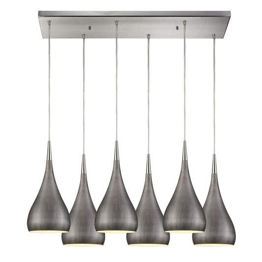 ELK Home - 31341/6RC-WZ - Six Light Pendant - Lindsey - Satin Nickel