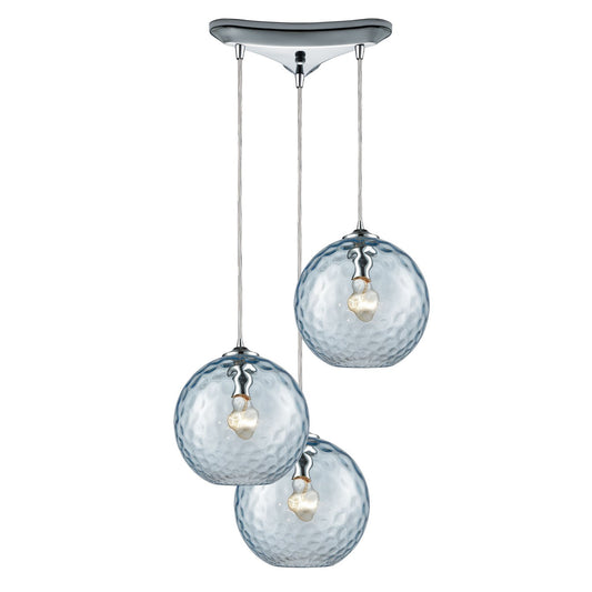 ELK Home - 31380/3AQ - Three Light Pendant - Watersphere - Polished Chrome