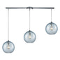 ELK Home - 31380/3L-AQ - Three Light Pendant - Watersphere - Polished Chrome