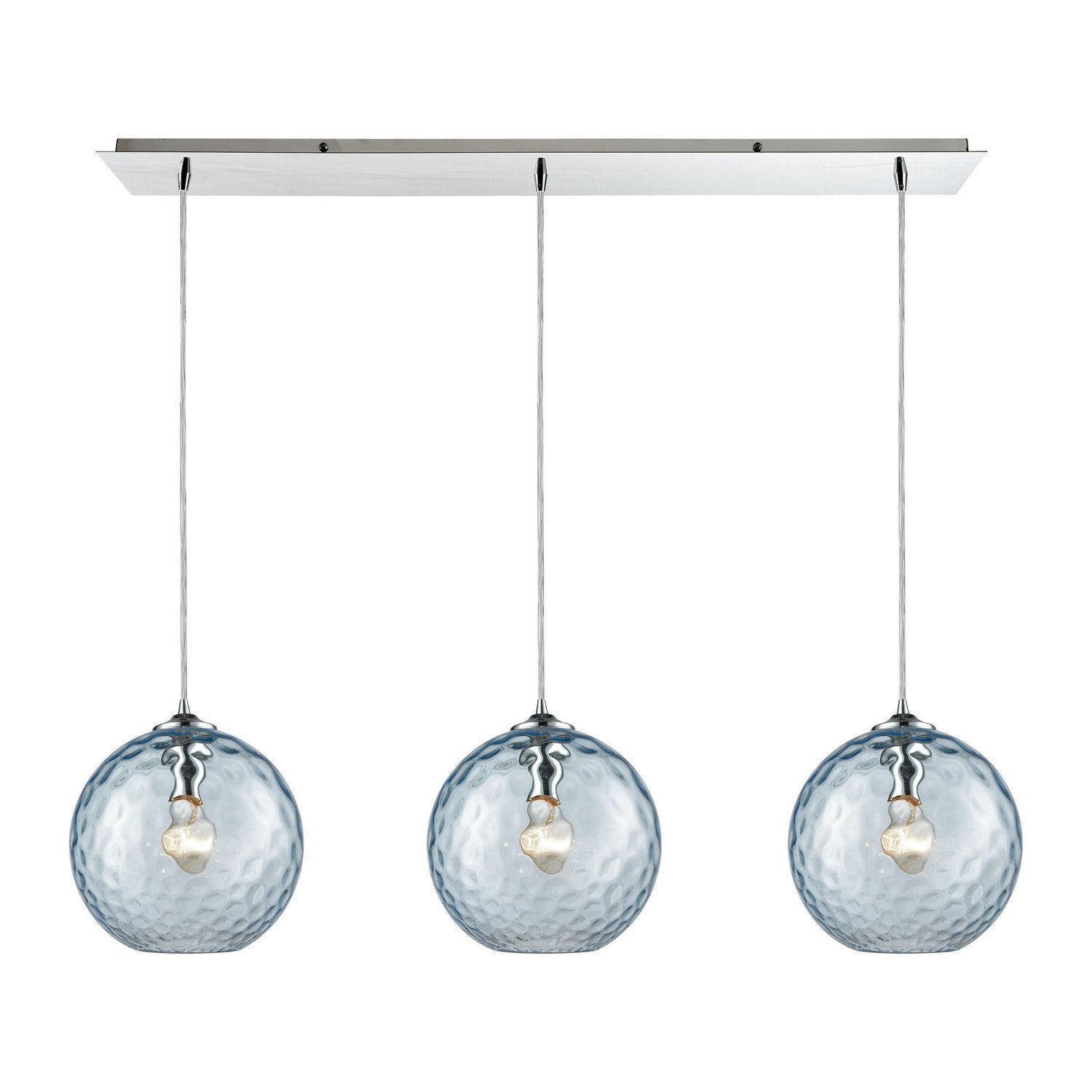 ELK Home - 31380/3LP-AQ - Three Light Pendant - Watersphere - Polished Chrome