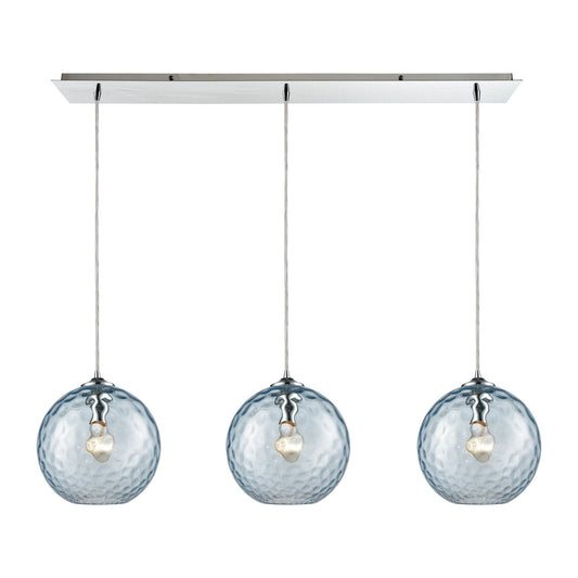 ELK Home - 31380/3LP-AQ - Three Light Pendant - Watersphere - Polished Chrome