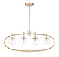 Craftmade - 45574-SB - Four Light Island Pendant - Piltz - Satin Brass