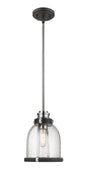 Z-Lite - 337MP-MB+CH - One Light Pendant - Burren - Matte Black / Chrome