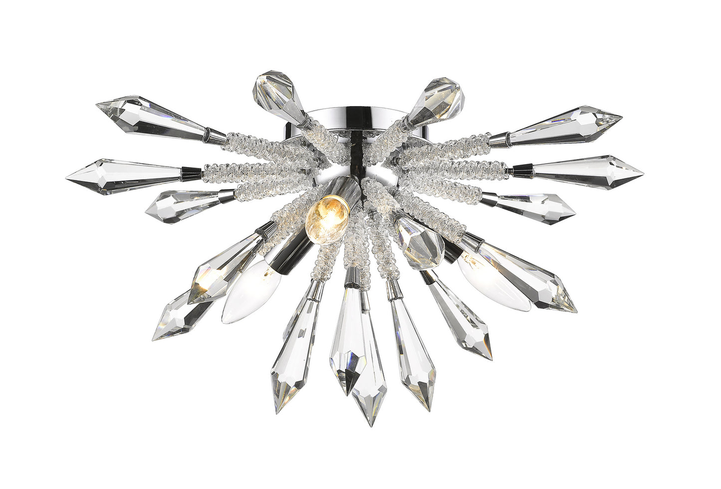 Z-Lite - 4002F3 - Three Light Flush Mount - Soleia - Chrome