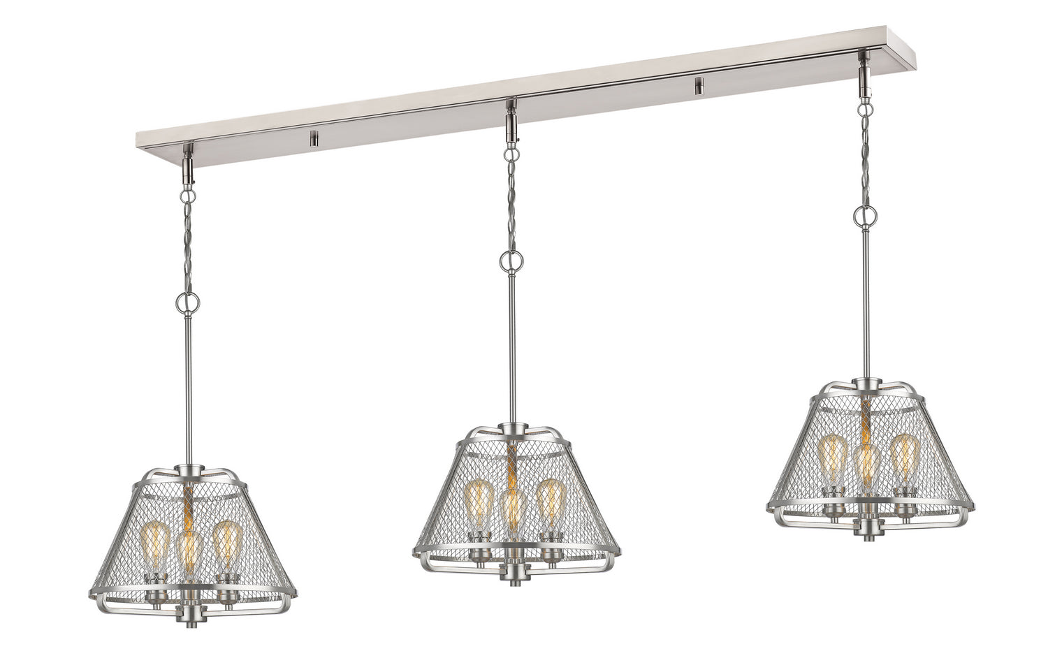 Z-Lite - 451-16-3BN - Nine Light Linear Chandelier - Iuka - Brushed Nickel