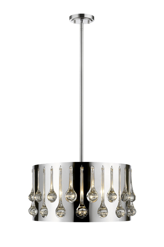 Z-Lite - 453-16CH - Four Light Pendant - Oberon - Chrome