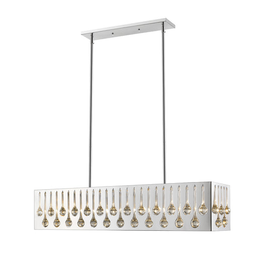 Z-Lite - 453-43CH - Seven Light Linear Chandelier - Oberon - Chrome