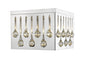 Z-Lite - 453SQF13CH - Four Light Flush Mount - Oberon - Chrome