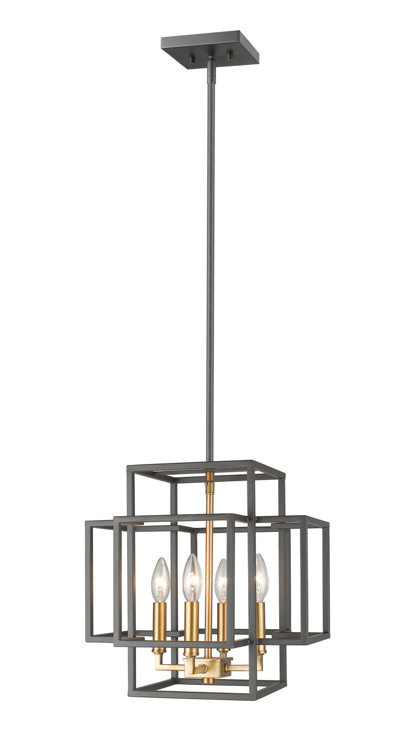 Z-Lite - 454-14BRZ-OBR - Four Light Pendant - Titania - Bronze / Olde Brass