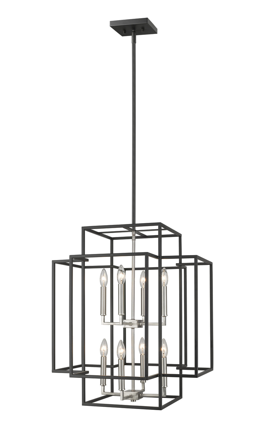 Z-Lite - 454-28BK-BN - Eight Light Chandelier - Titania - Black / Brushed Nickel