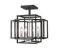 Z-Lite - 454SF-BK-BN - Four Light Semi Flush Mount - Titania - Black / Brushed Nickel
