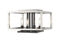 Z-Lite - 456F-BN-BK - Four Light Flush Mount - Quadra - Brushed Nickel / Black